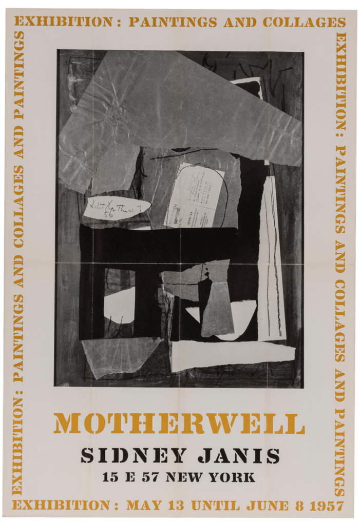 Exhibition Poster For Motherwell Paintings And Collages