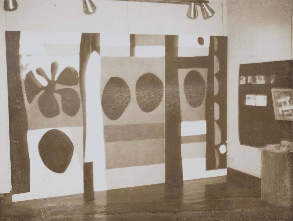 Installation view of The Muralist and the Modern Architect at the Samuel M. Kootz Gallery, New York, 1950