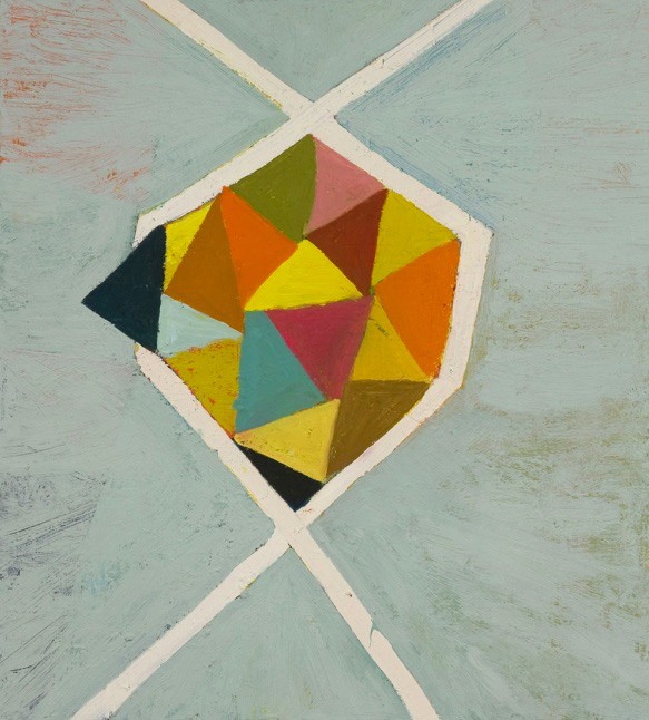An abstract geometric painting