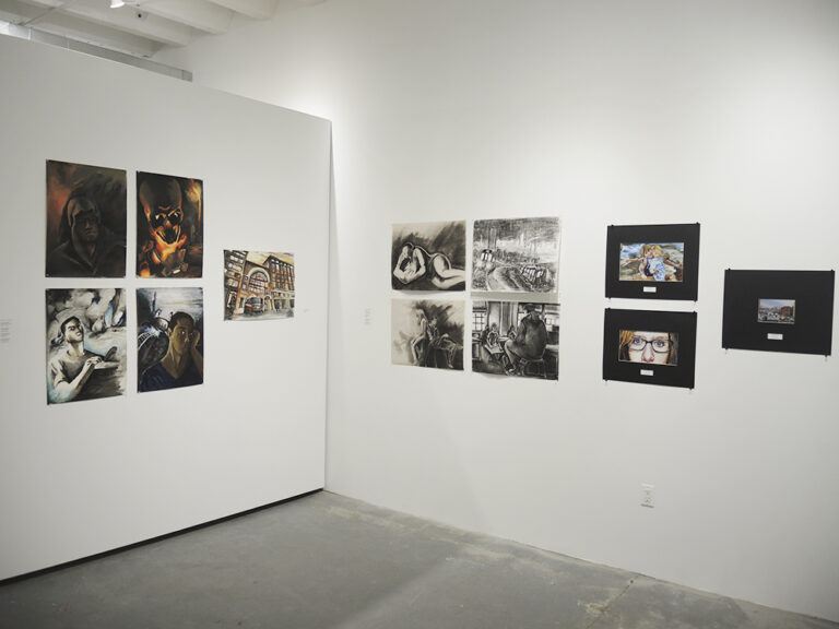 An installation image from the 2015 Citywide High School Scholarship Winners Exhibition