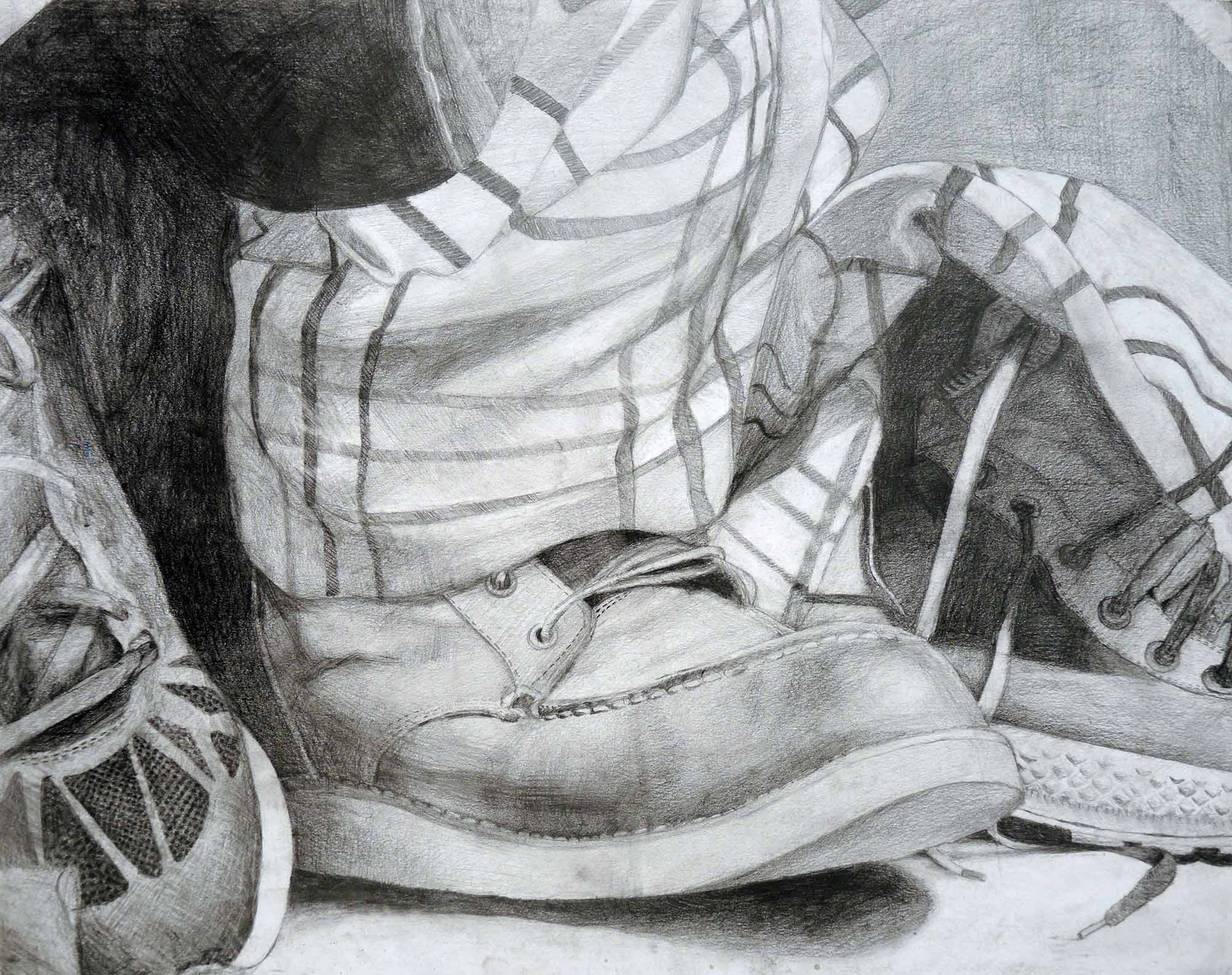 A drawing of shoes