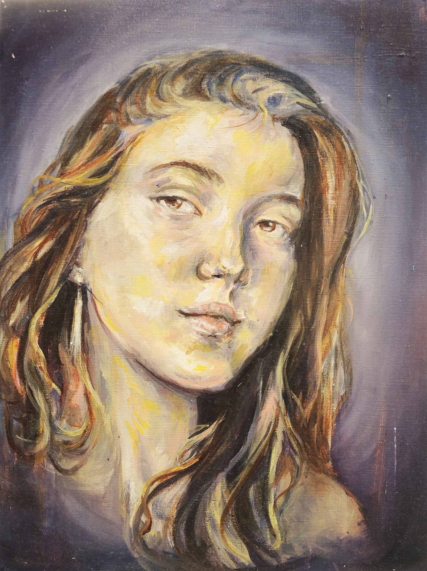 A painting of a young girl