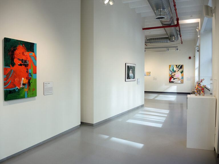 An installation image showing multiple works
