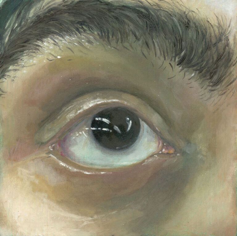 A painting of a person's eye