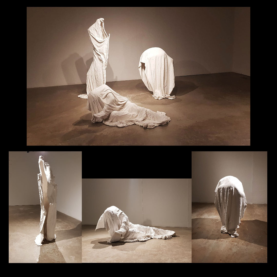Concealment, 2019, Fabric, Plaster, Varied (Object based installation)