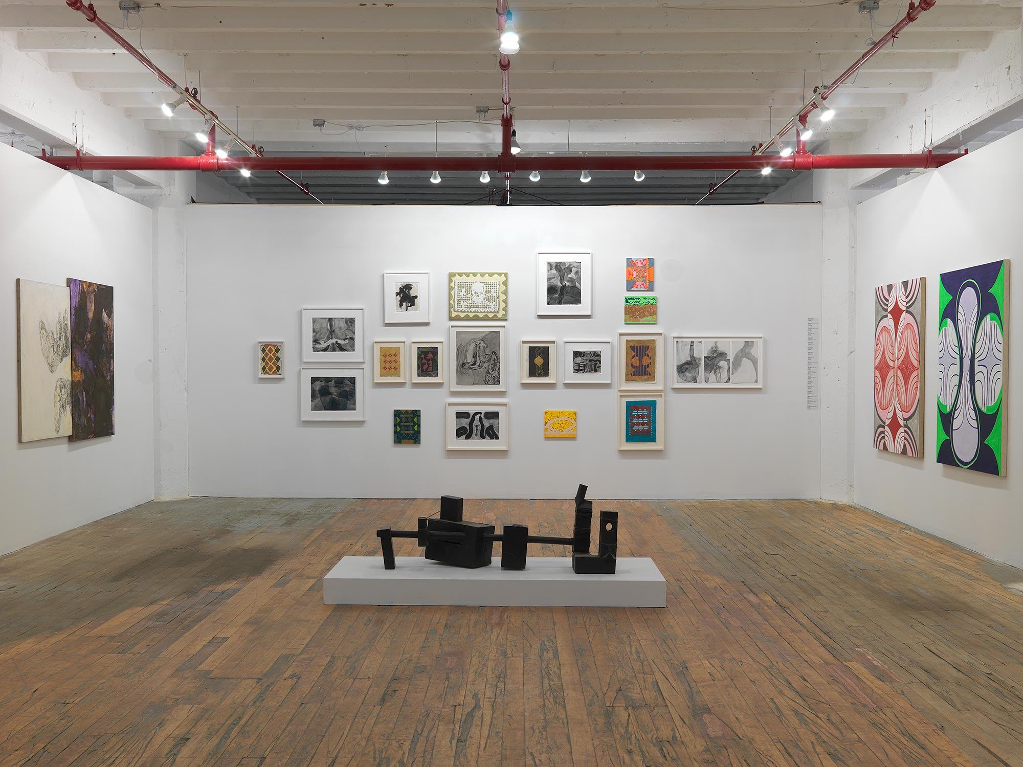 An installation image featuring art by Bob Witz