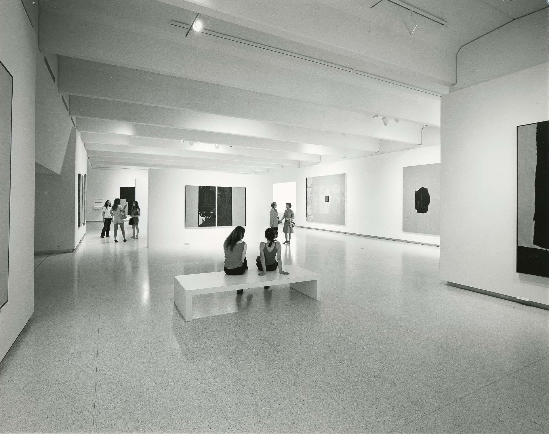 Installation view of Robert Motherwell: Recent Paintings at the Walker Art Center, Minneapolis, 1972