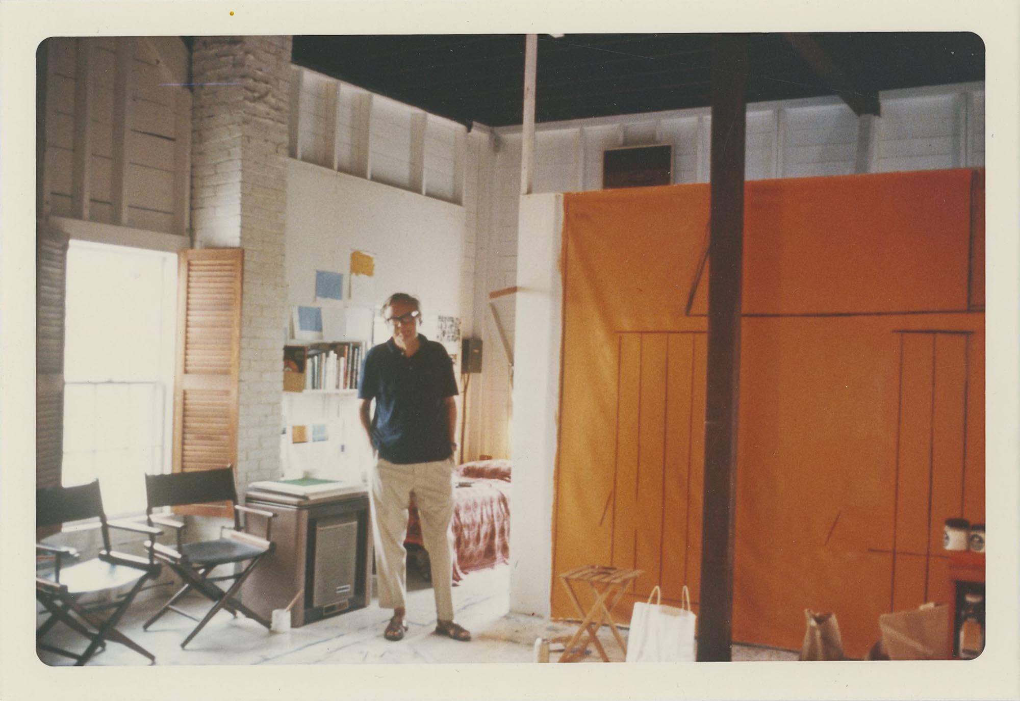 Robert Motherwell in his Provincetown studio, 1969