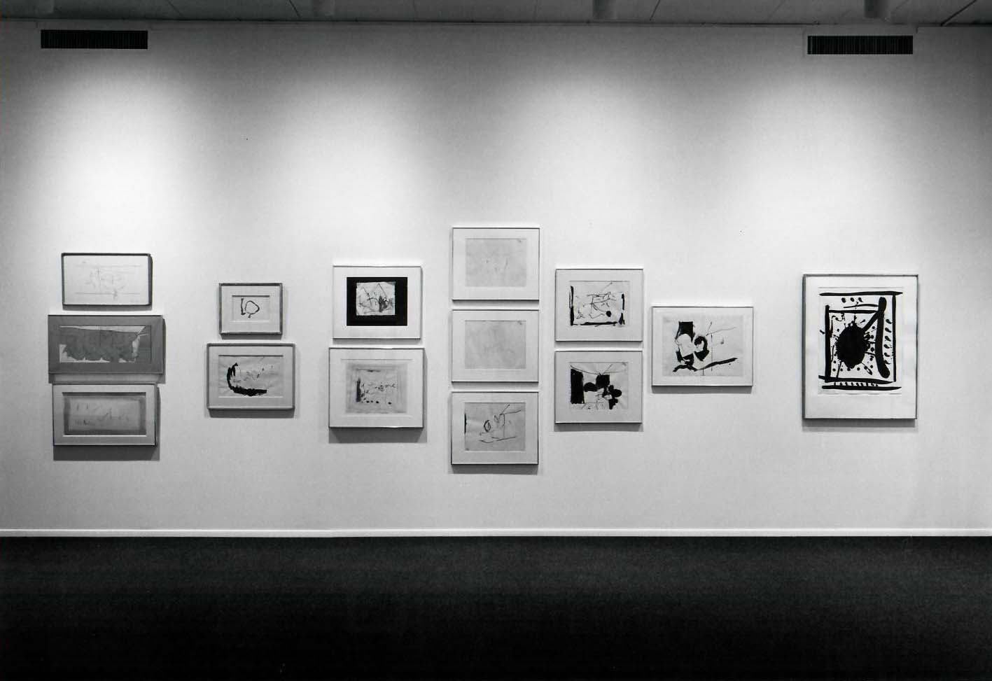 Installation view of Robert Motherwell Drawings: A Retrospective, 1941 to the Present at the Janie C. Lee Gallery, Houston, December 1979