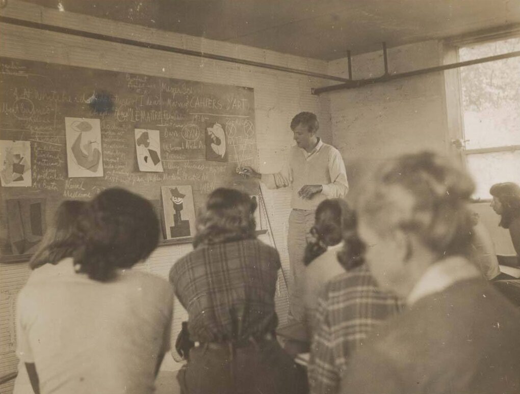 Robert Motherwell teaching at Black Mountain College, Asheville, N.C., summer.