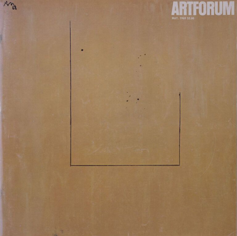 The cover of Artforum May 1969 with a detail of an Open painting