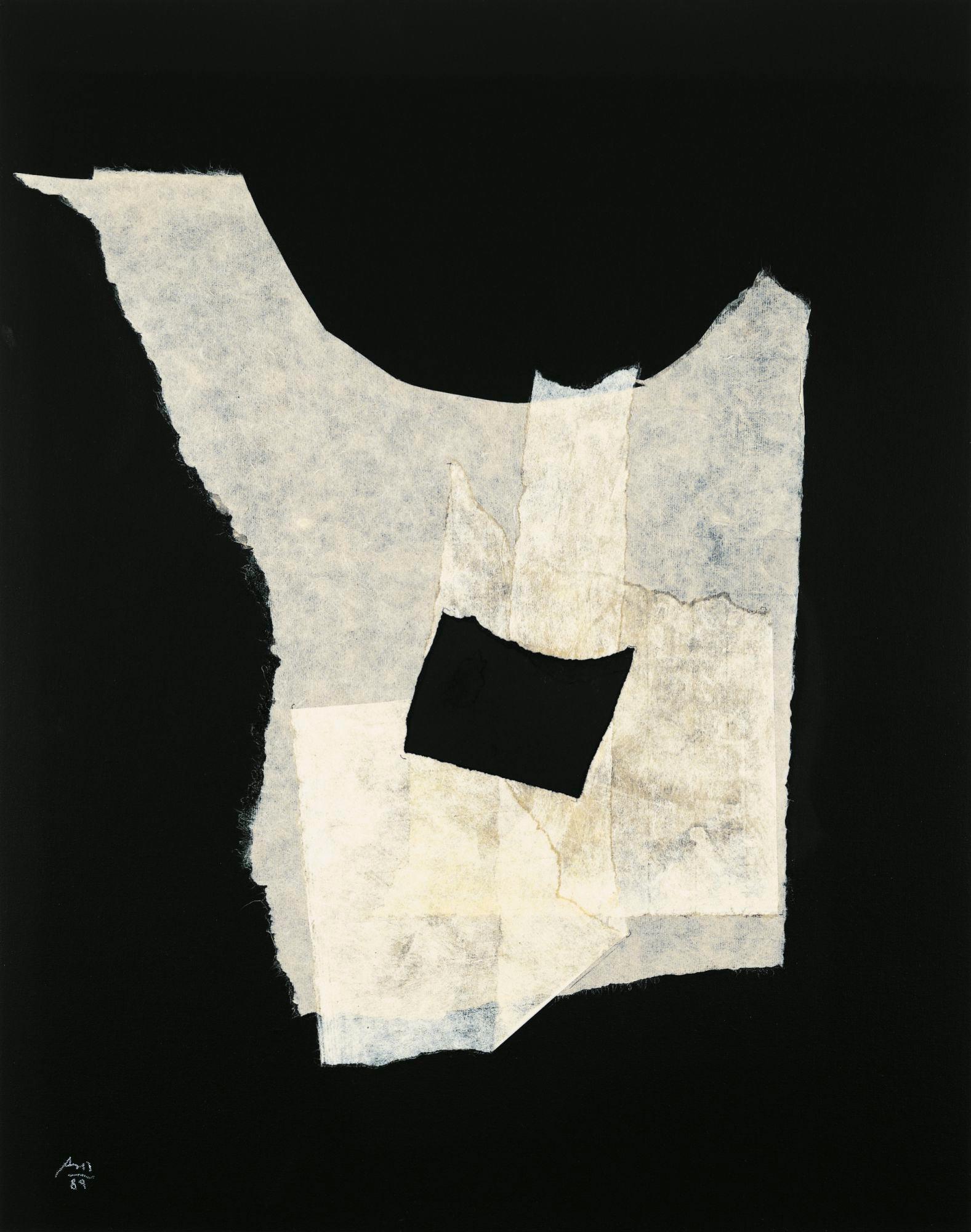 Night Music Opus No. 16, 1988. Acrylic and pasted papers on canvas mounted on board, 32 ½ x 25 ¼ inches (82.6 x 64.1 cm)