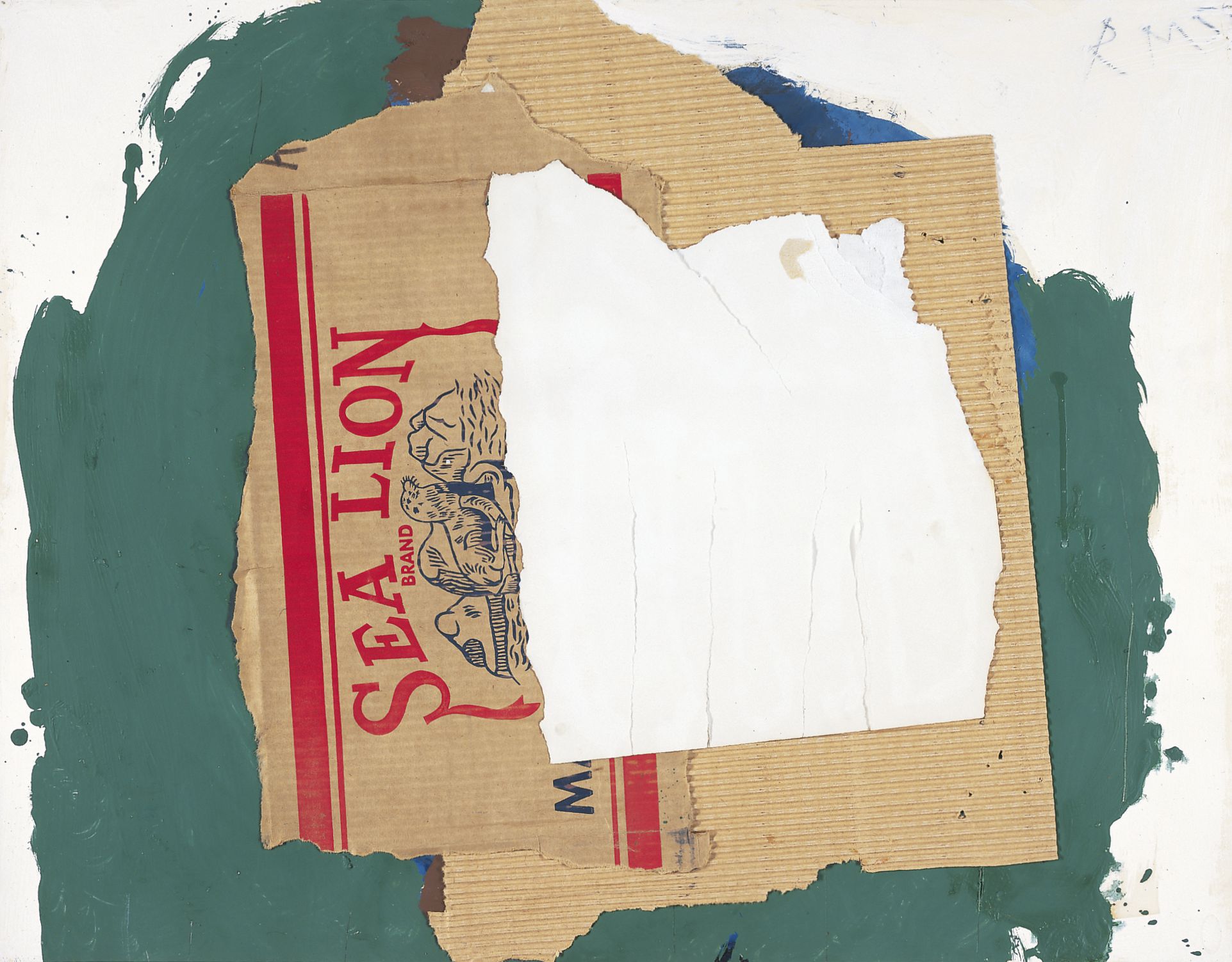 Sea Lion, 1959. Oil, pasted paper, pasted cardboard, and graphite on paper, 23 3/8 x 28 3/8 inches (56.8 x 72.1 cm)