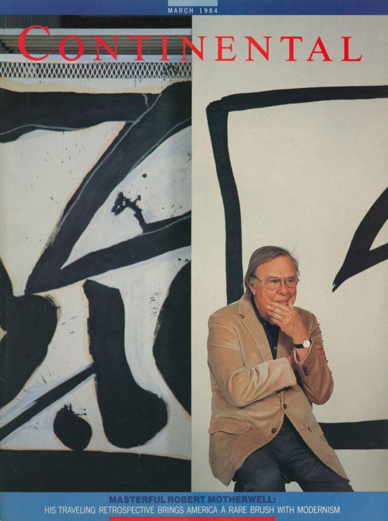 The cover of Continental March 1984 with a portrait of Robert Motherwell
