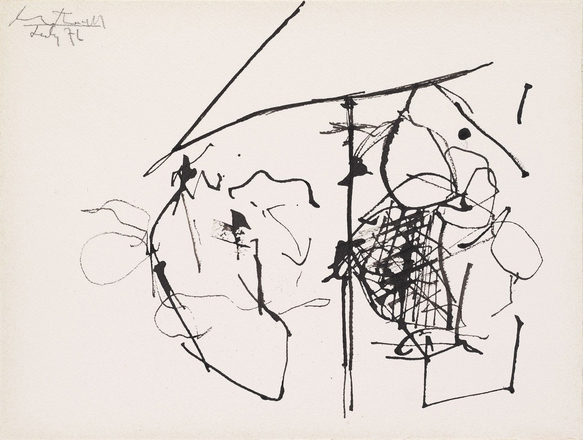 Untitled, 1976, ink on paper, 9 ✕ 12 in. (22.9 ✕ 30.5 cm)