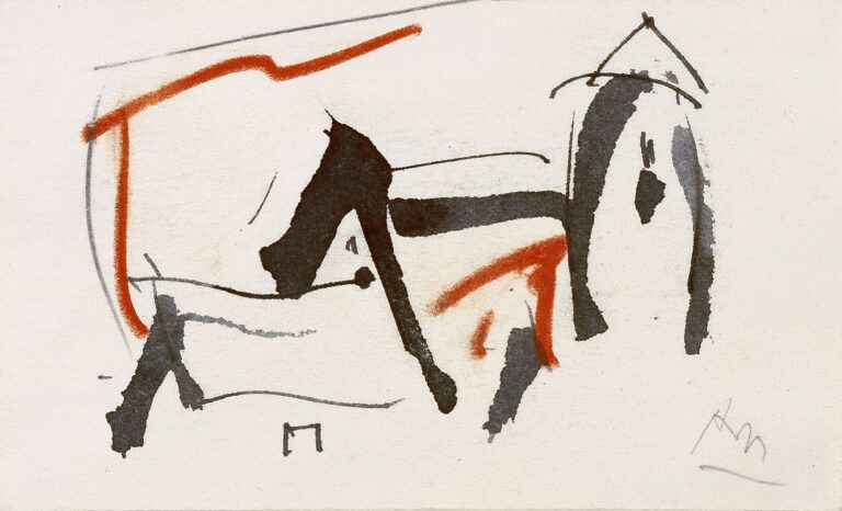 Church (from the Joyce Sketchbook), 1985, Ink, oil pastel, and graphite on paper, 3 ✕ 5 in. (7.6 ✕ 12.7 cm)