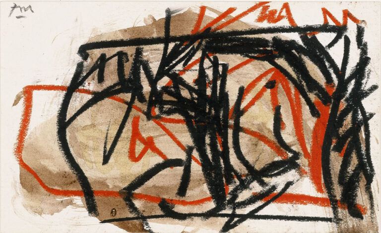 Untitled (from the Joyce Sketchbook), 1985, ink and china marker on paper, 3 ✕ 4 7/8 in. (7.6 ✕ 12.4 cm)