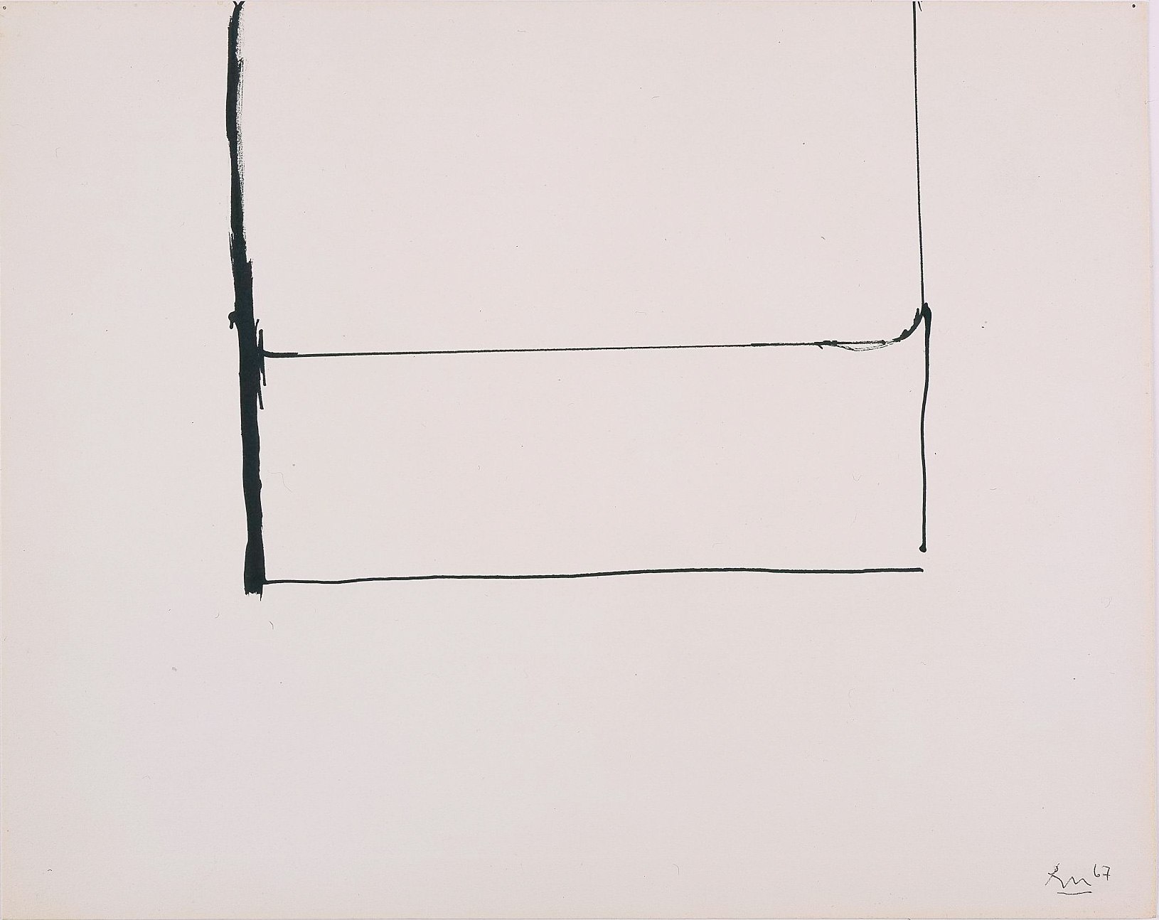 Open Drawing, 1967, ink on paper, 11 3/8 ✕ 14 3/8 in. (28.9 ✕ 36.5 cm)