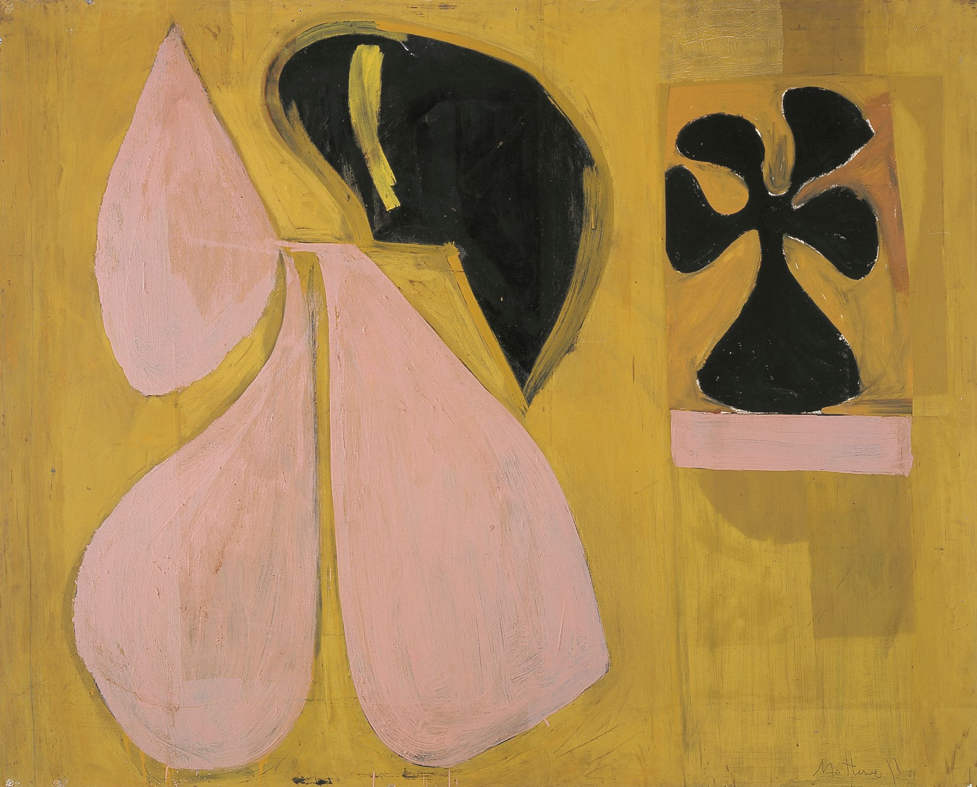 Interior with Pink Nude, 1951, oil on Masonite, 44 ✕ 55 in. (111.8 ✕ 139.7 cm)