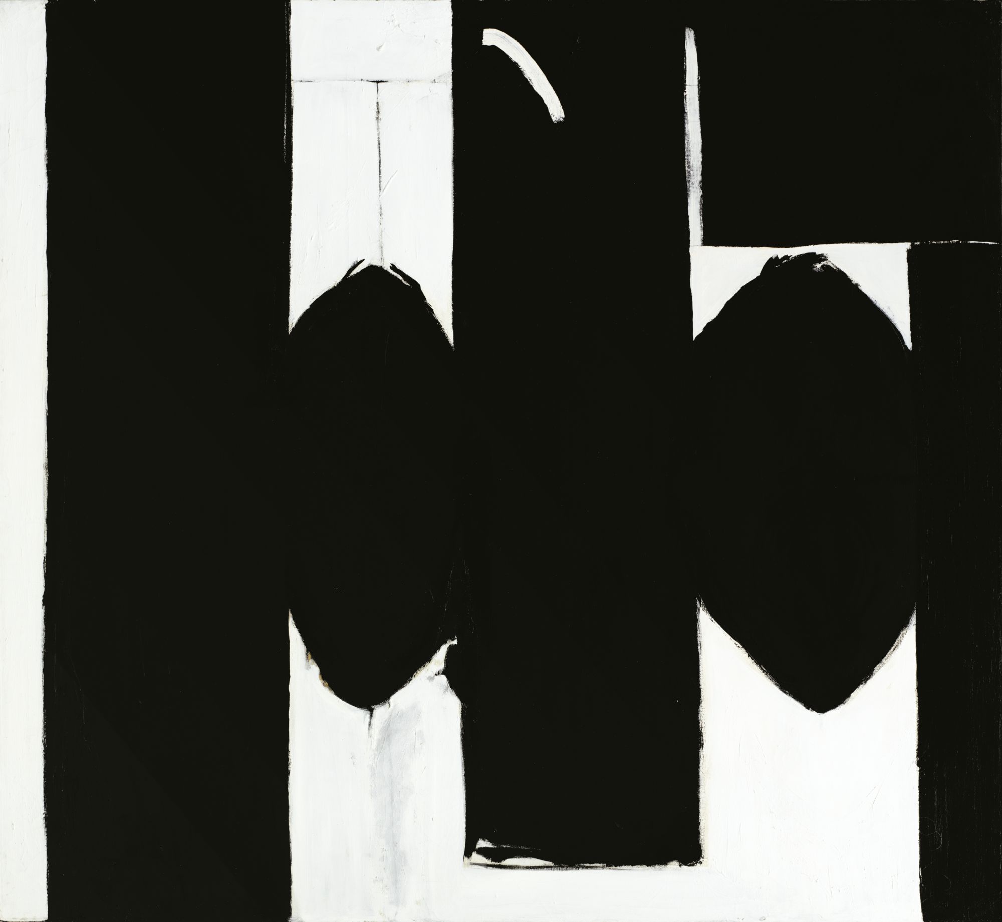 Elegy to the Spanish Republic No. 55, 1961, oil on canvas, 70 ✕ 76 1/8 in. (177.8 ✕ 193.4 cm)