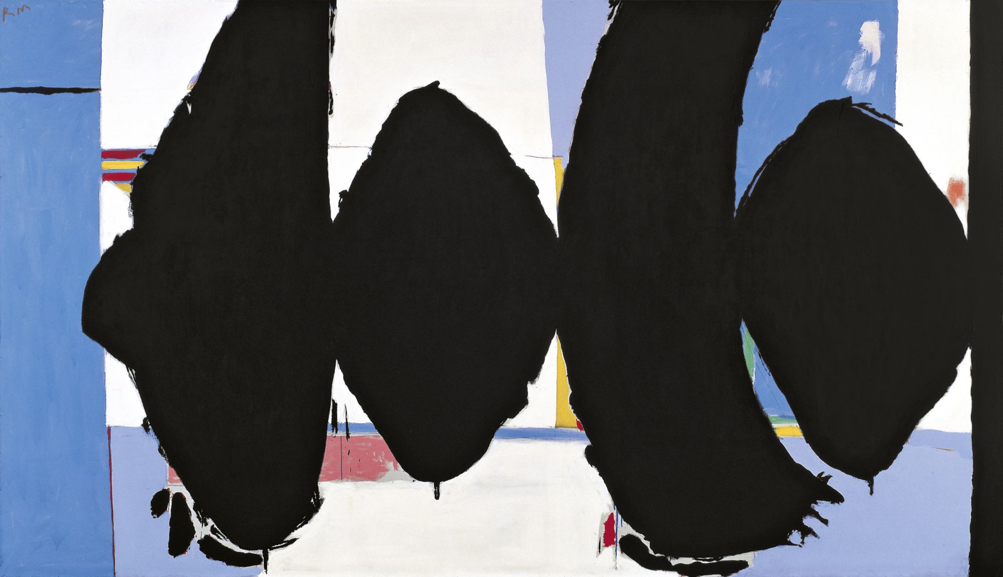 Elegy to the Spanish Republic No. 108 (The Barcelona Elegy), 1966, oil and acrylic on canvas, 84 ✕ 147 in. (213.4 ✕ 373.4 cm)