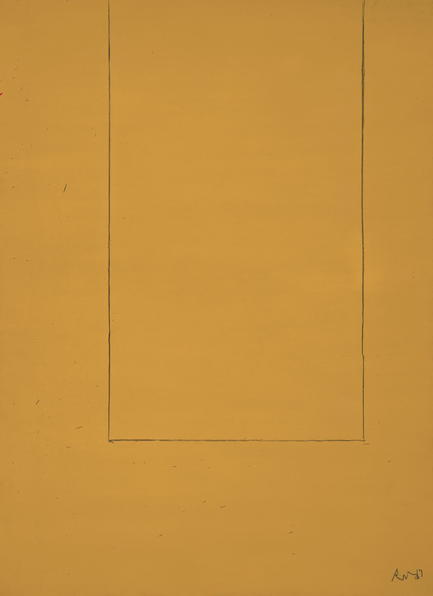 Open No. 1: In Yellow Ochre, 1967. Acrylic and charcoal on canvas, 114 x 84 inches (289.6 x 213.4 cm)
