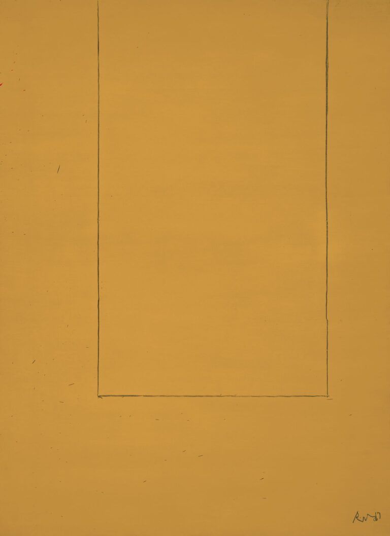 Open No. 1: In Yellow Ochre, 1967, acrylic and charcoal on canvas, 114 ✕ 84 in. (289.6 ✕ 213.4 cm)