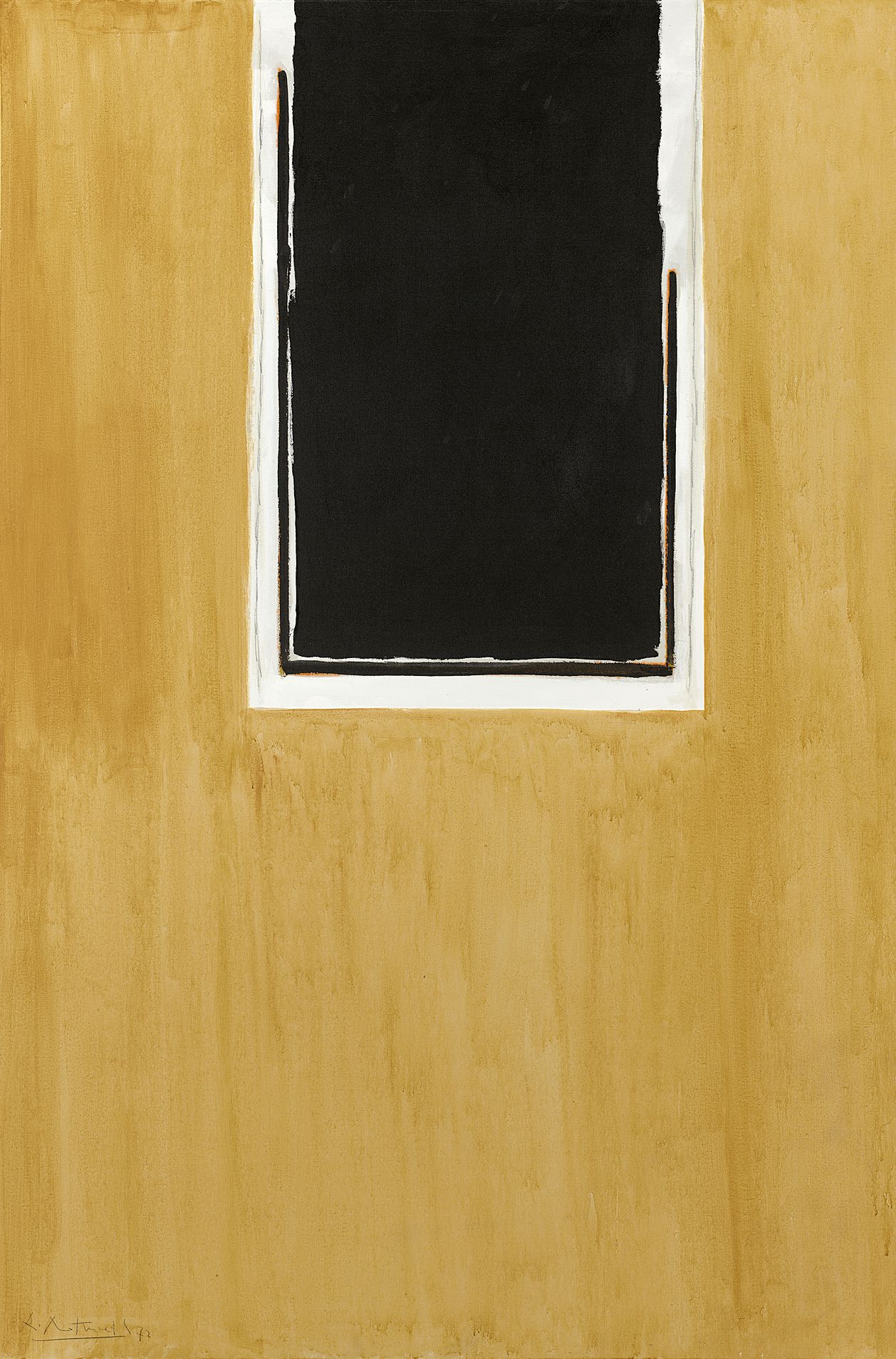 The August Sun and Shadow, 1972. Acrylic and charcoal on canvas, 71 ¾ x 47 ¾ inches (182.2 x 121.3 cm)