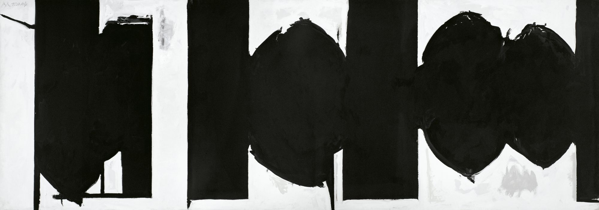 Elegy to the Spanish Republic No. 100, 1962–1963/1973–1975. Oil on canvas, 84 x 240 inches (213.4 x 609.6 cm)