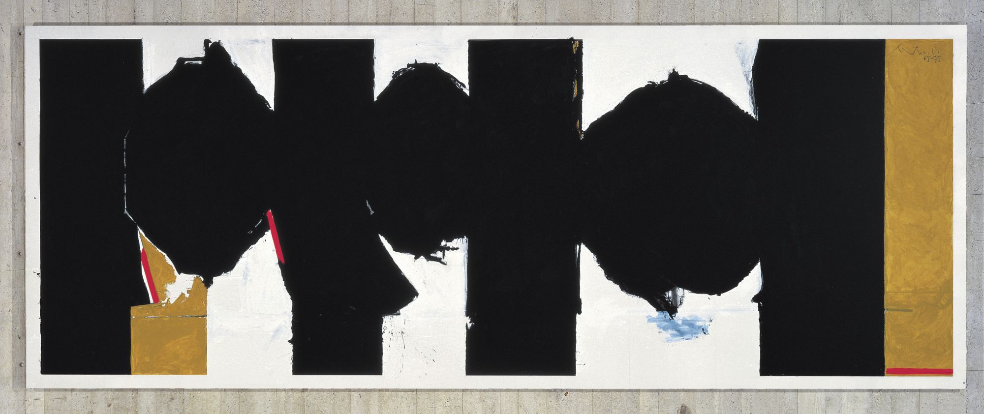 Elegy to the Spanish Republic No. 126, 1972–1975. Acrylic on canvas, 77 ¾ x 200 ¼ inches (197.5 x 508.6 cm)