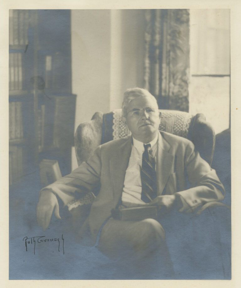 Motherwell’s grandfather John Carol Hogan in his library, n.d.