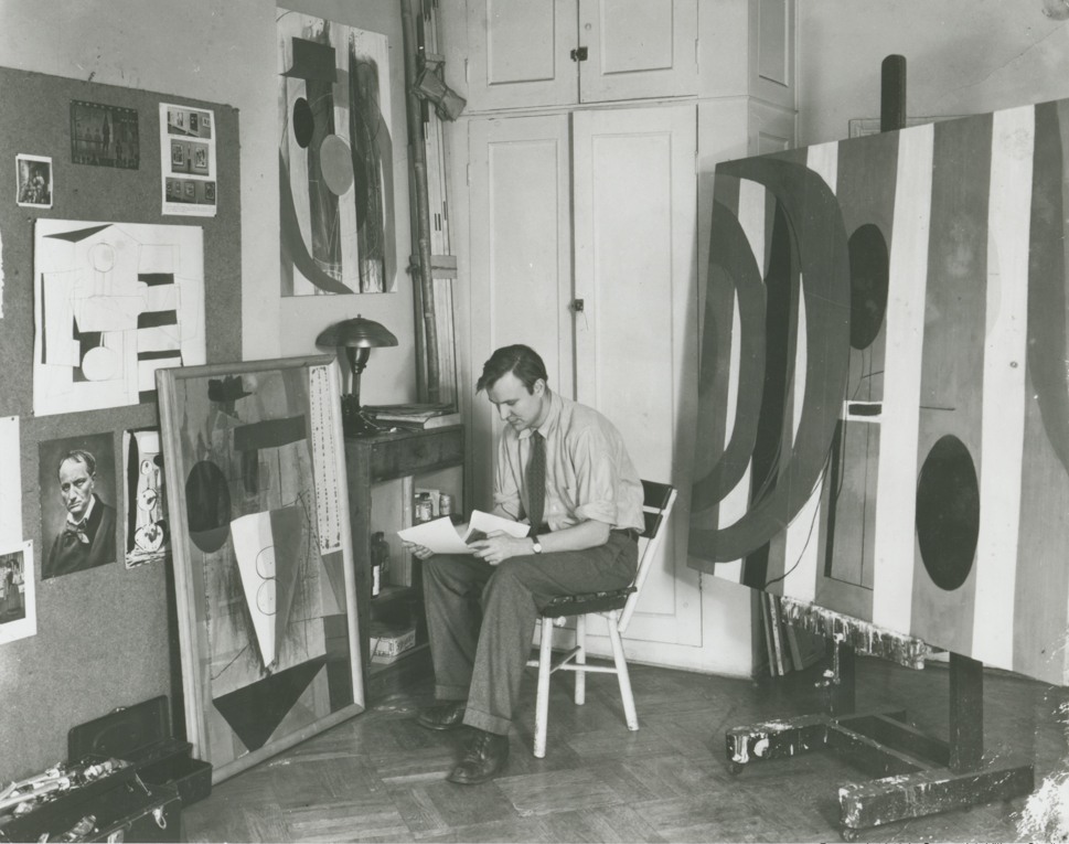 Motherwell in his Greenwich Village studio, ca. 1945