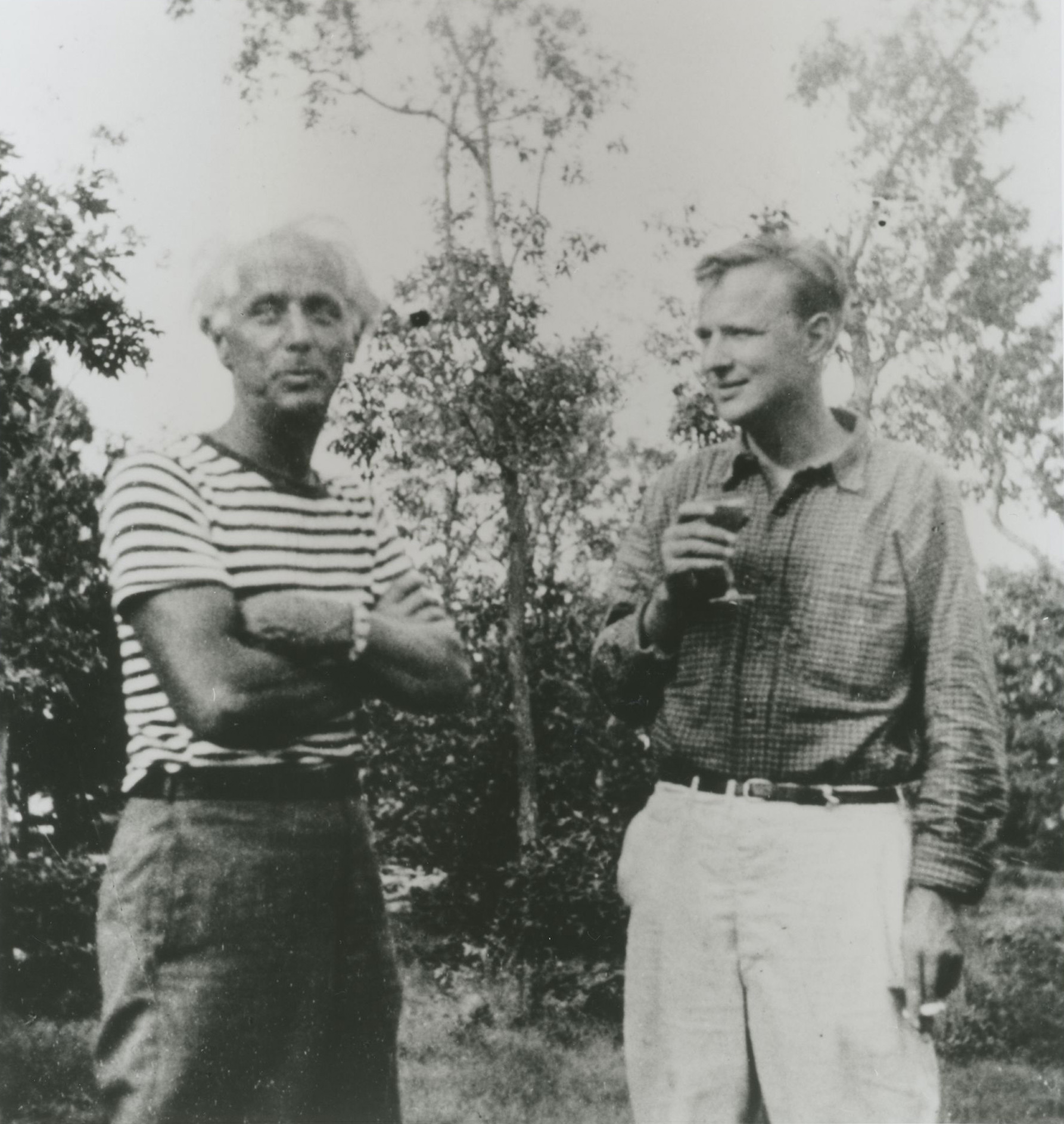 Max Ernst and Motherwell at Amagansett, N.Y., summer 1944