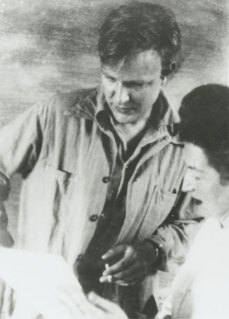 A portrait of Robert Motherwell teaching at Black Mountain College, 1951