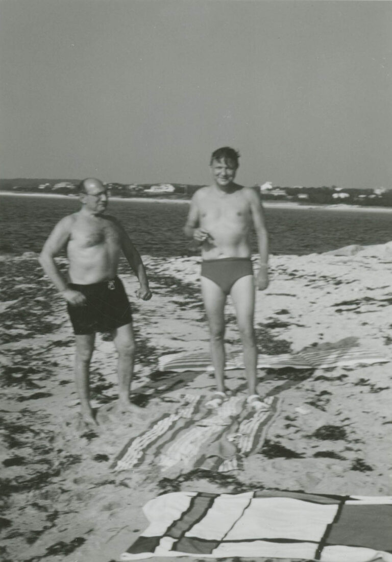 Mark Rothko and Robert Motherwell on the beach in Cape Cod, 1959