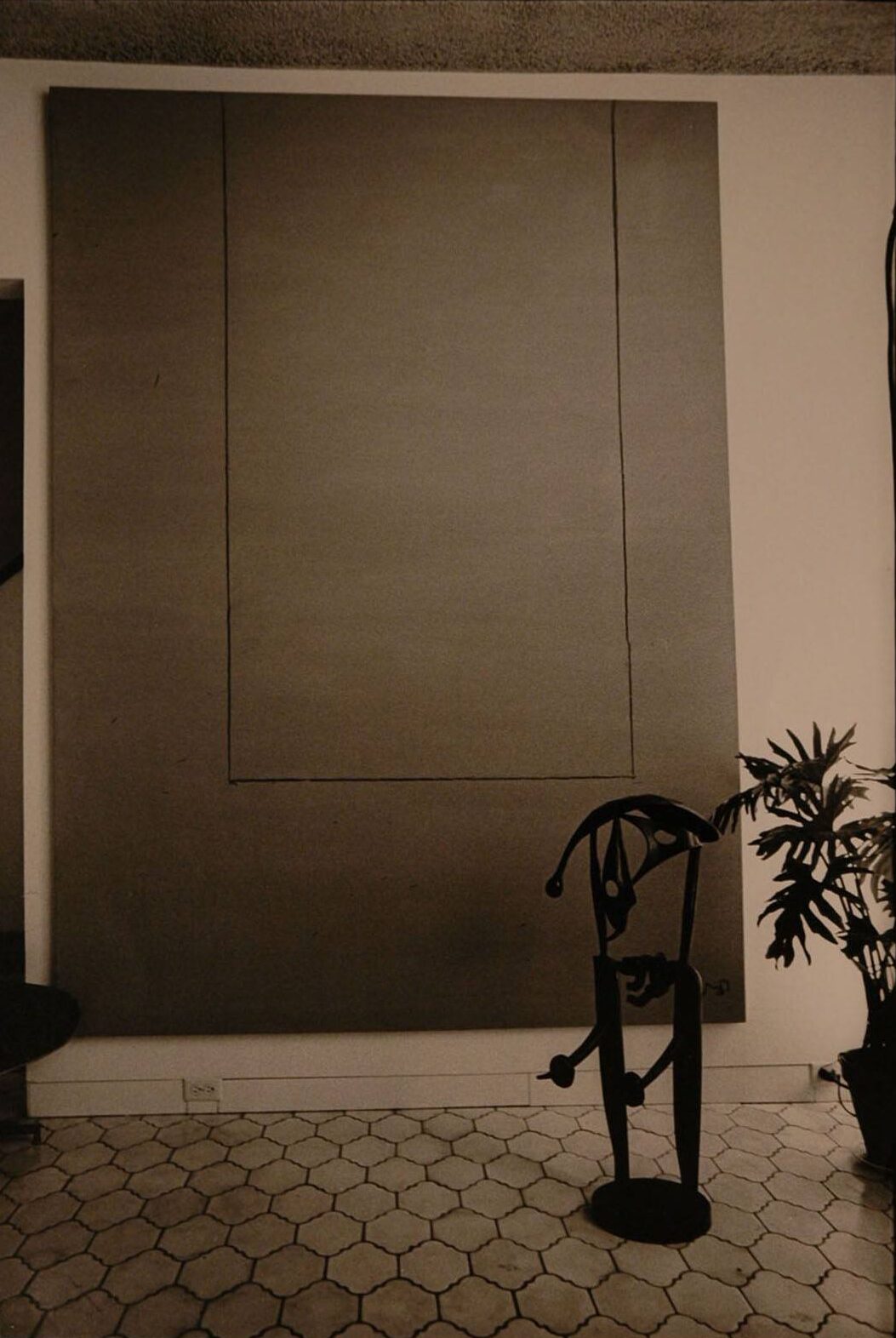 Open No. 1: In Yellow Ochre installed in Motherwell’s 173 East 94th Street, New York home, October 1967