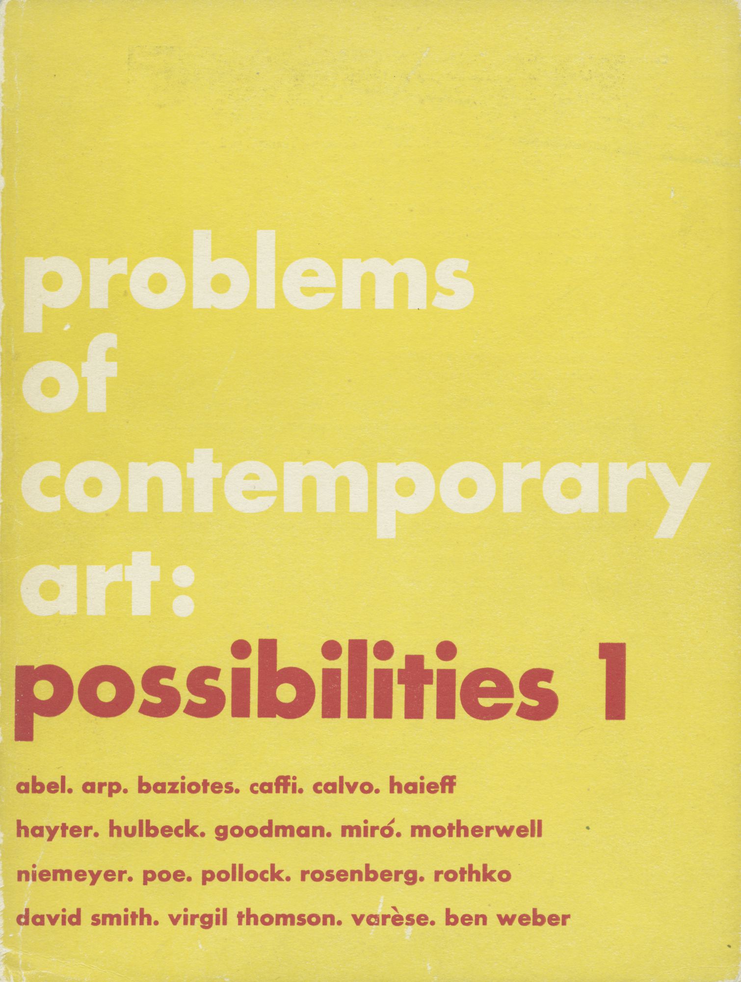 Motherwell’s copy of Possibilities: An Occasional Review