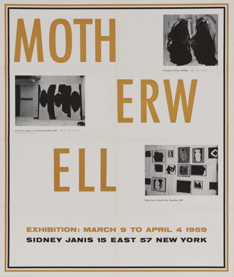 Poster from Robert Motherwell at Sidney Janis, March 1959