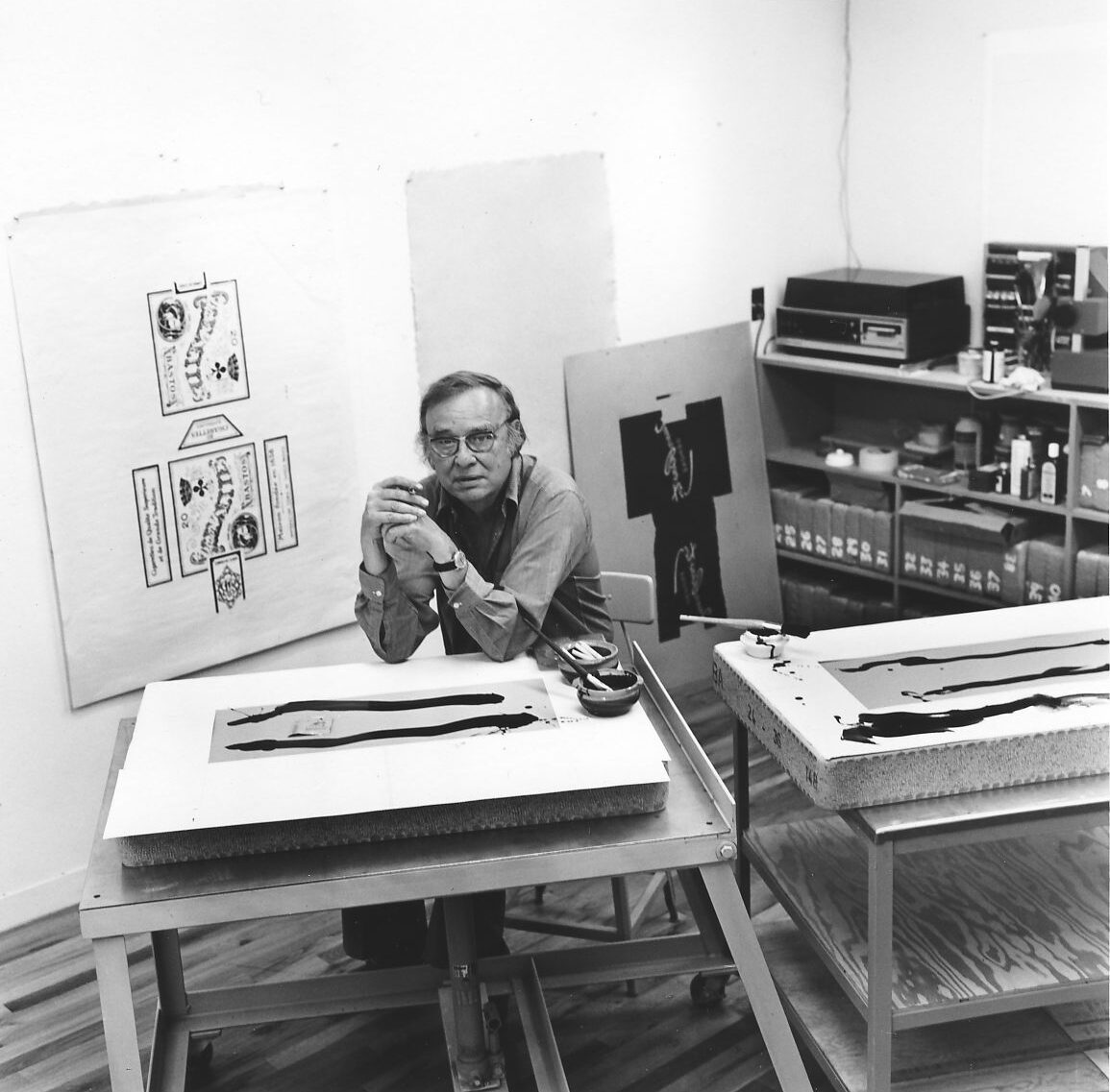 Motherwell working at Tyler Graphics, fall 1974
