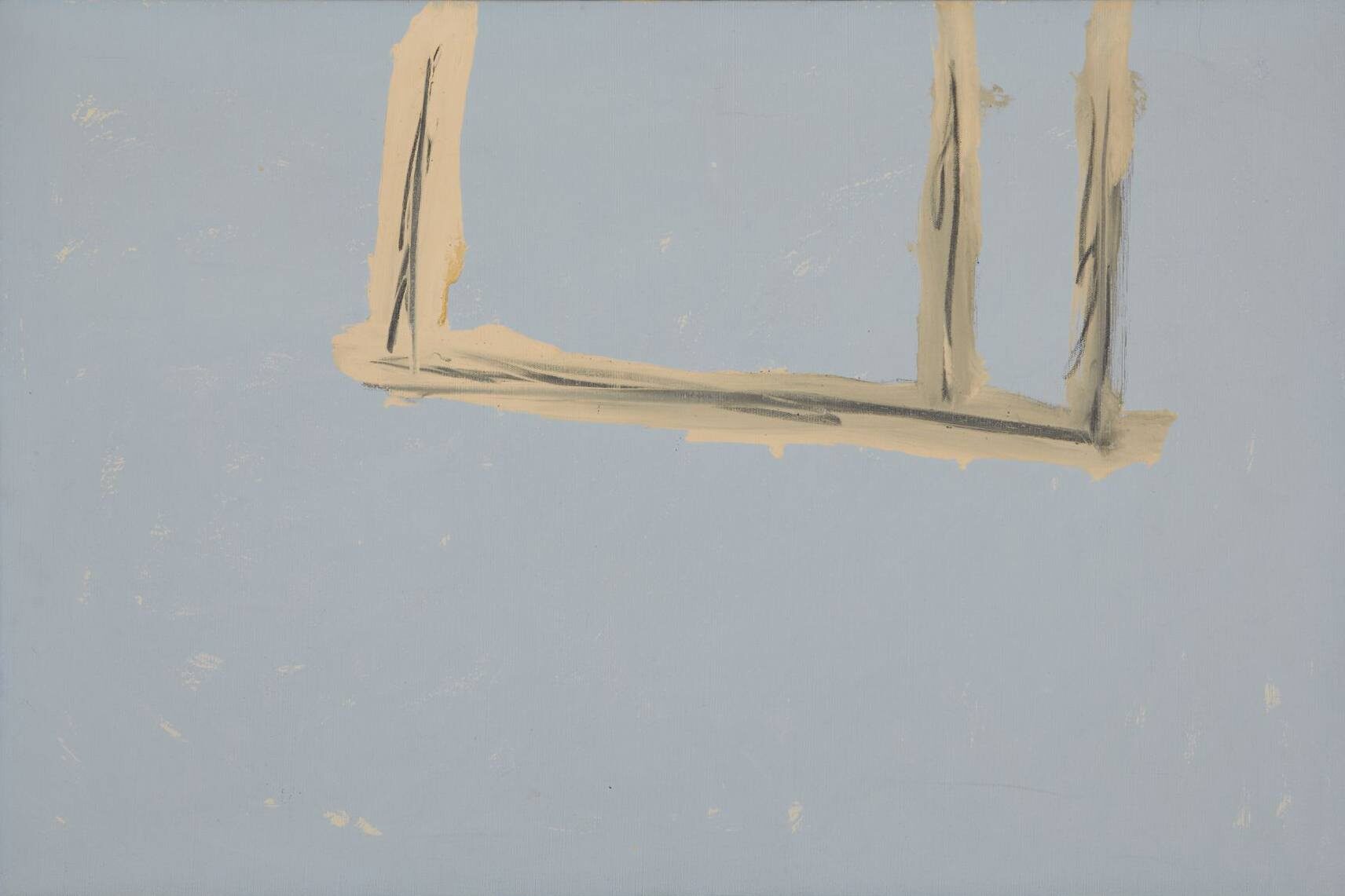 Open No. 131: Charcoal on Light Blue, 1970