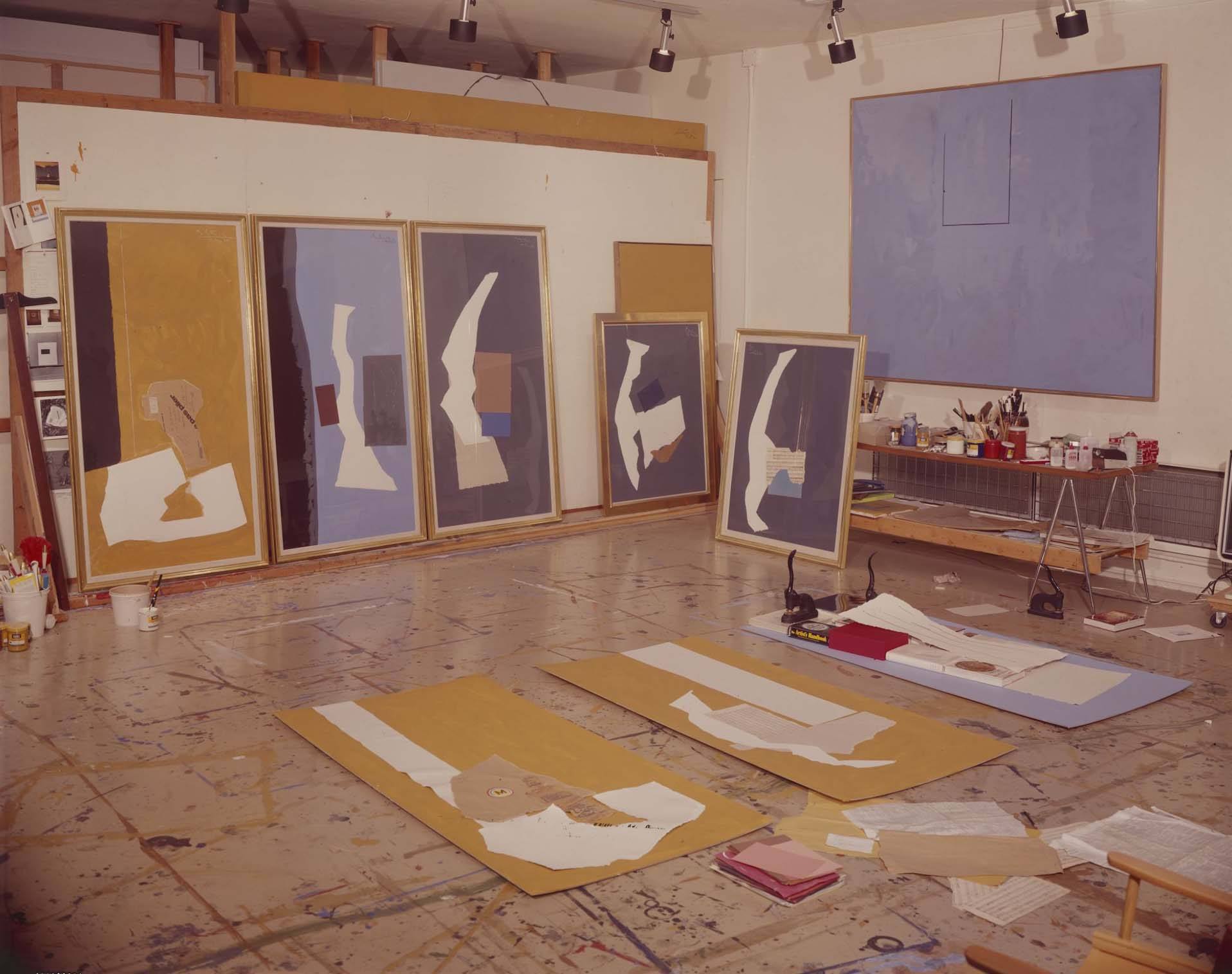 Motherwell’s Greenwich collage studio, June 1974
