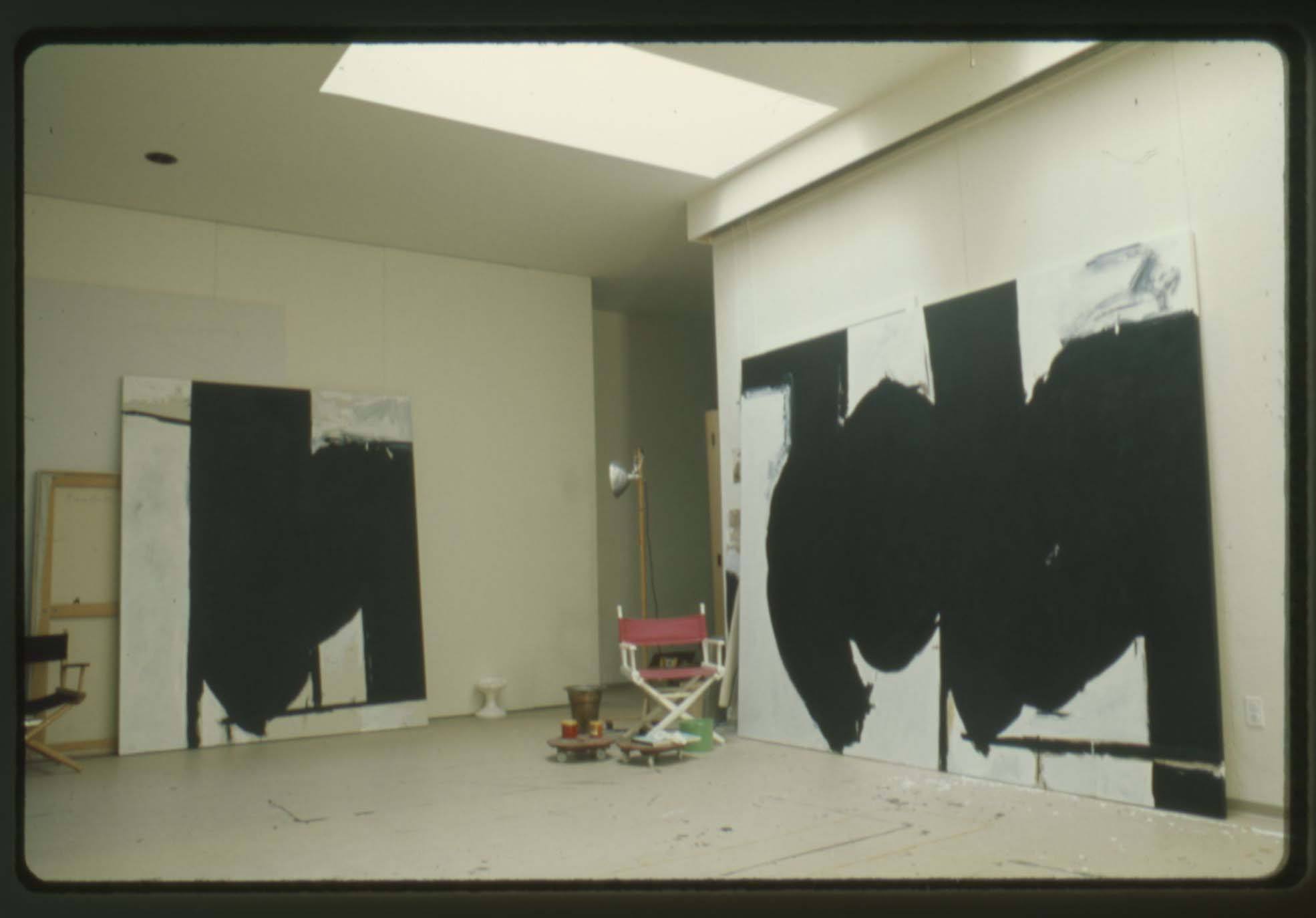 Motherwell’s Greenwich painting studio with The Spanish Death, fall 1975