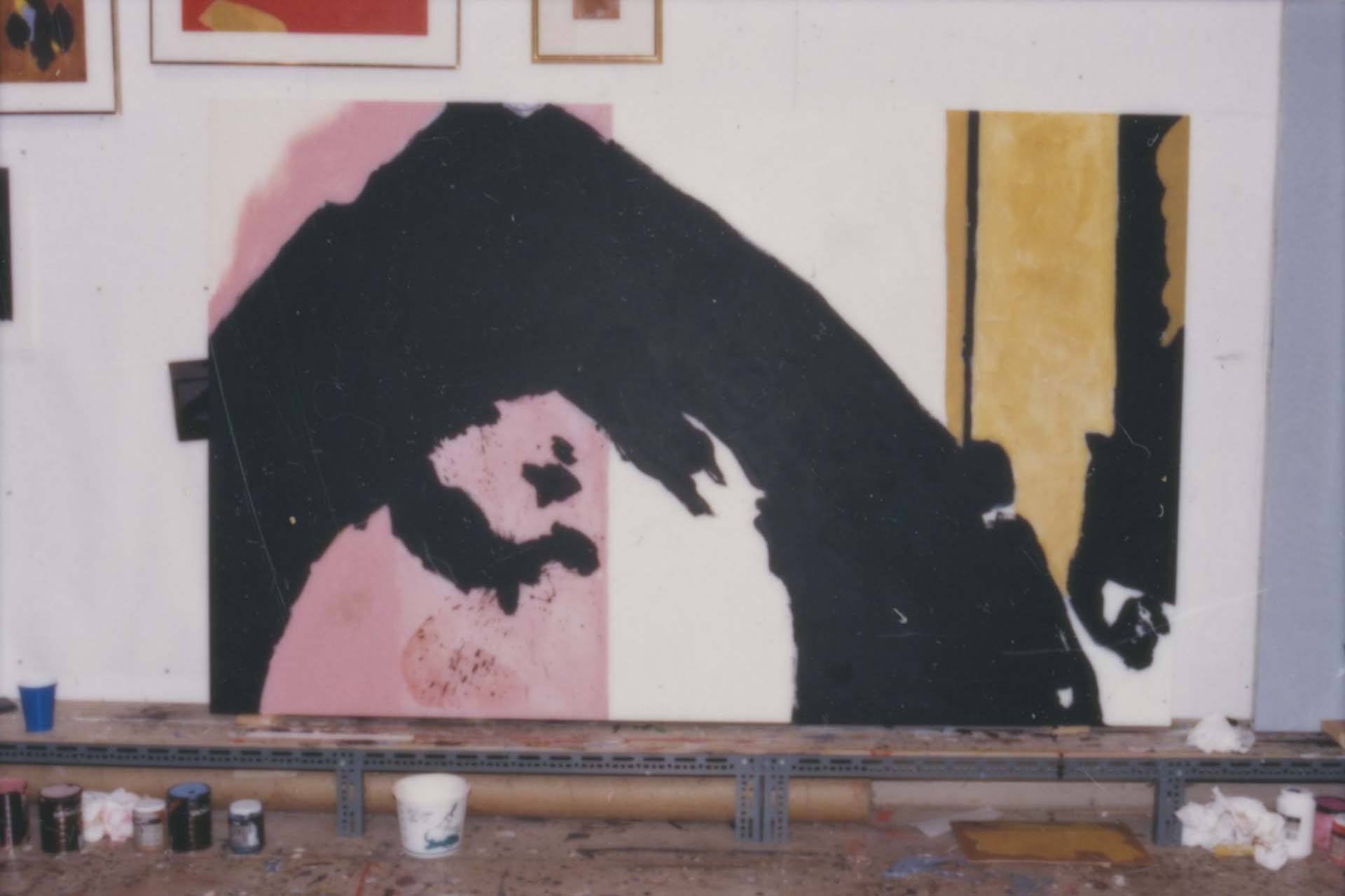Either/Or (For Kierkegaard) in progress in Motherwell’s Greenwich studio, 1990