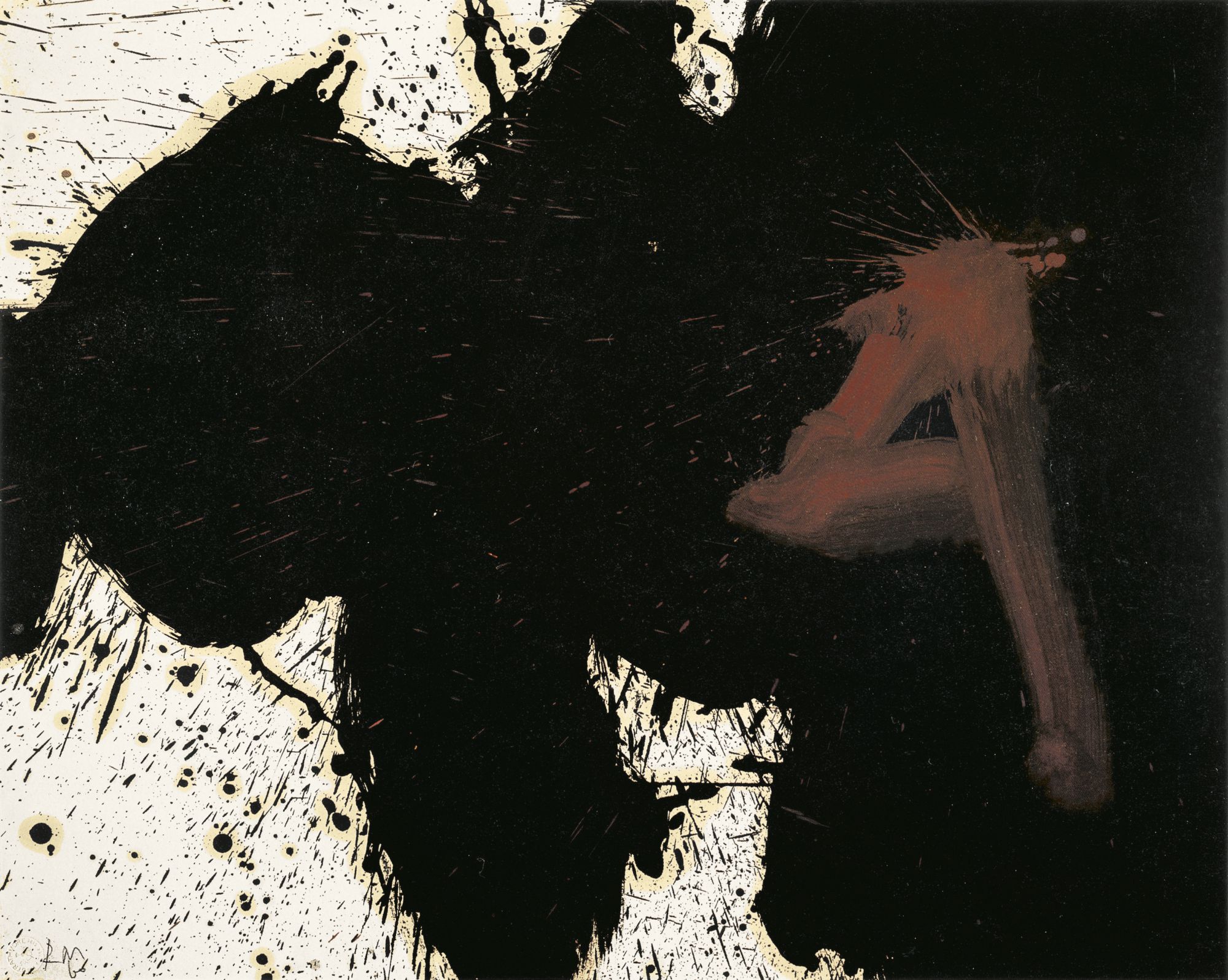 The Figure 4 on an Elegy, 1960, Oil on paper mounted on Masonite, 22 3/4 ✕ 28 3/4 in. (57.8 ✕ 73 cm)