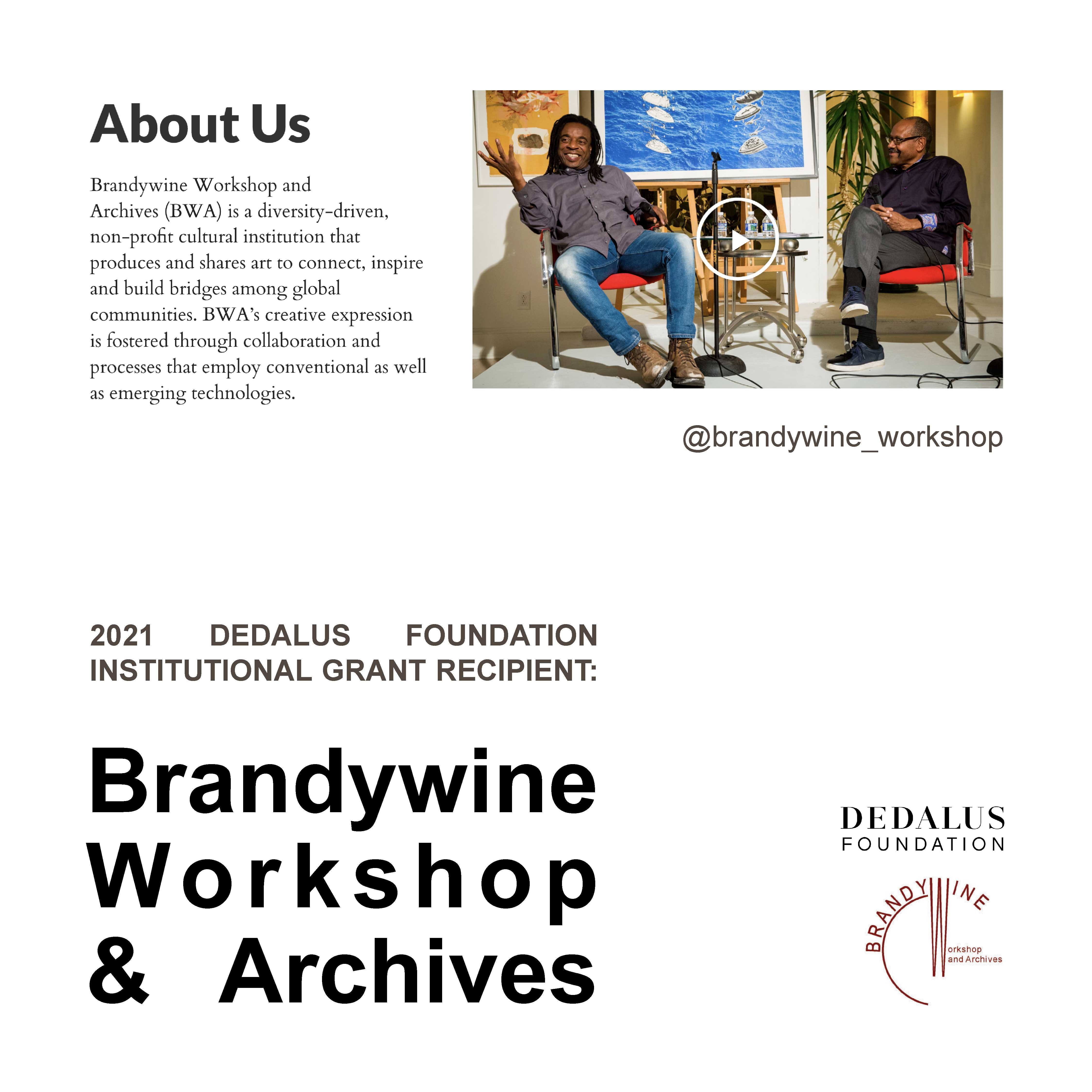 Brandywine Workshop promotional graphic
