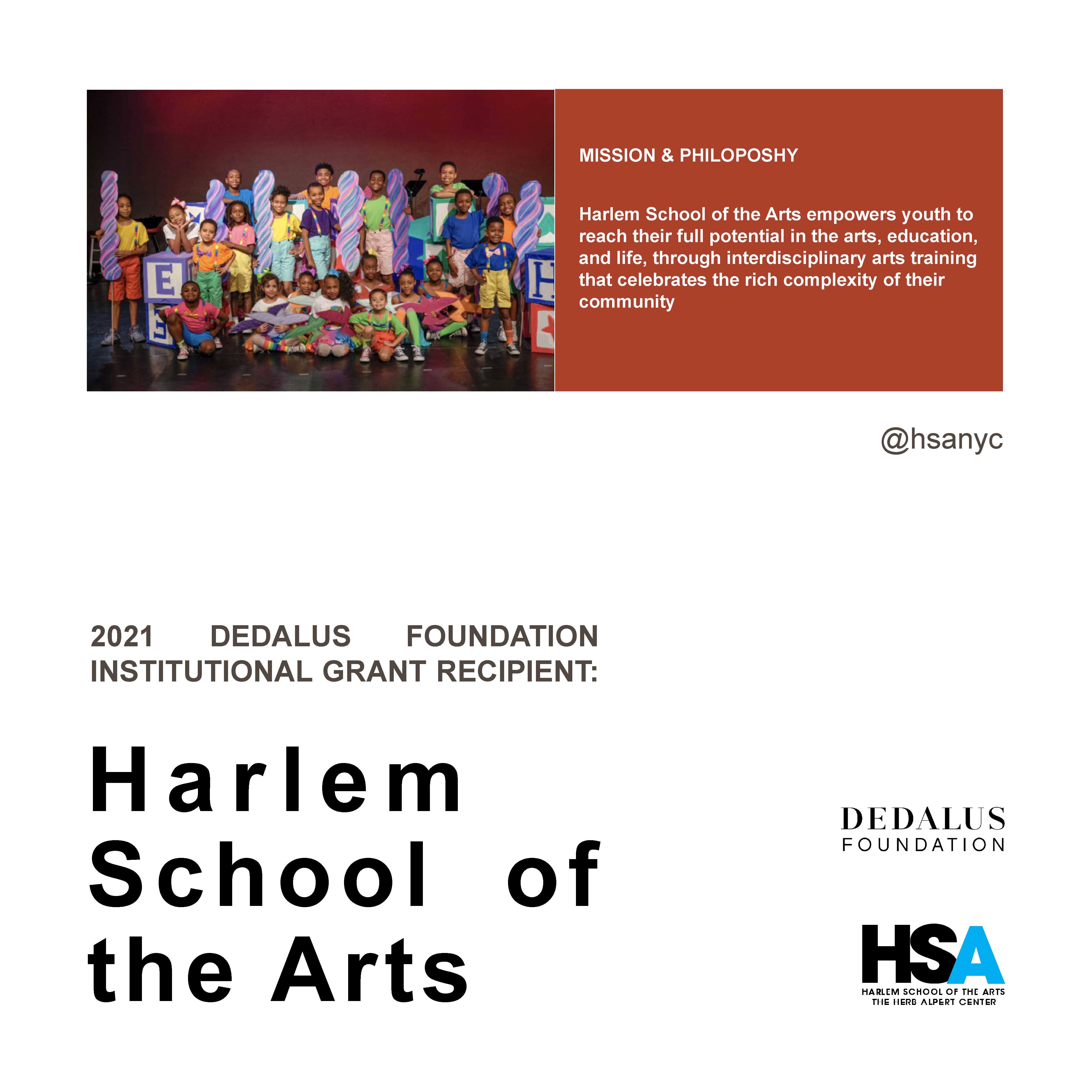 Harlem School of the Arts promotional graphic