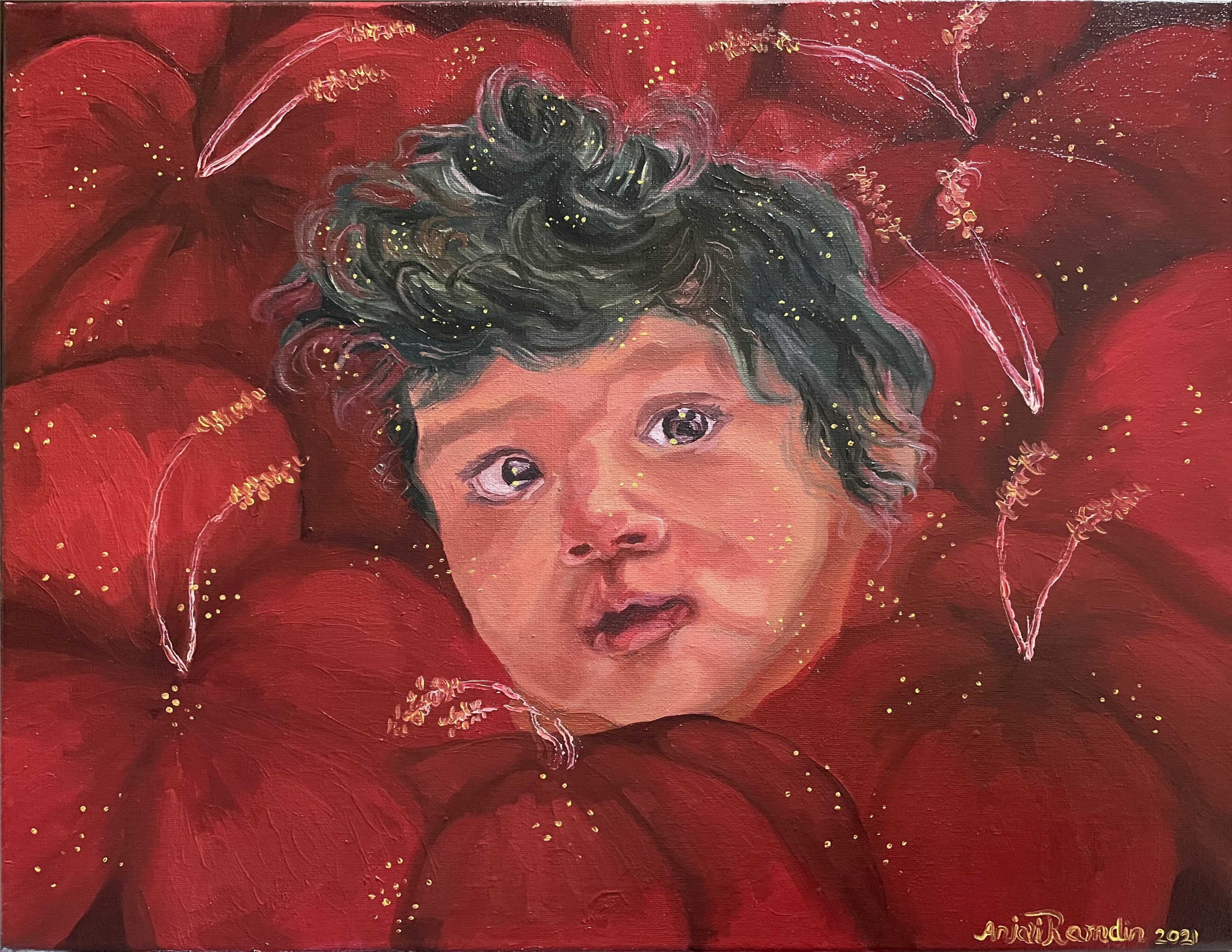 A painting of a young child
