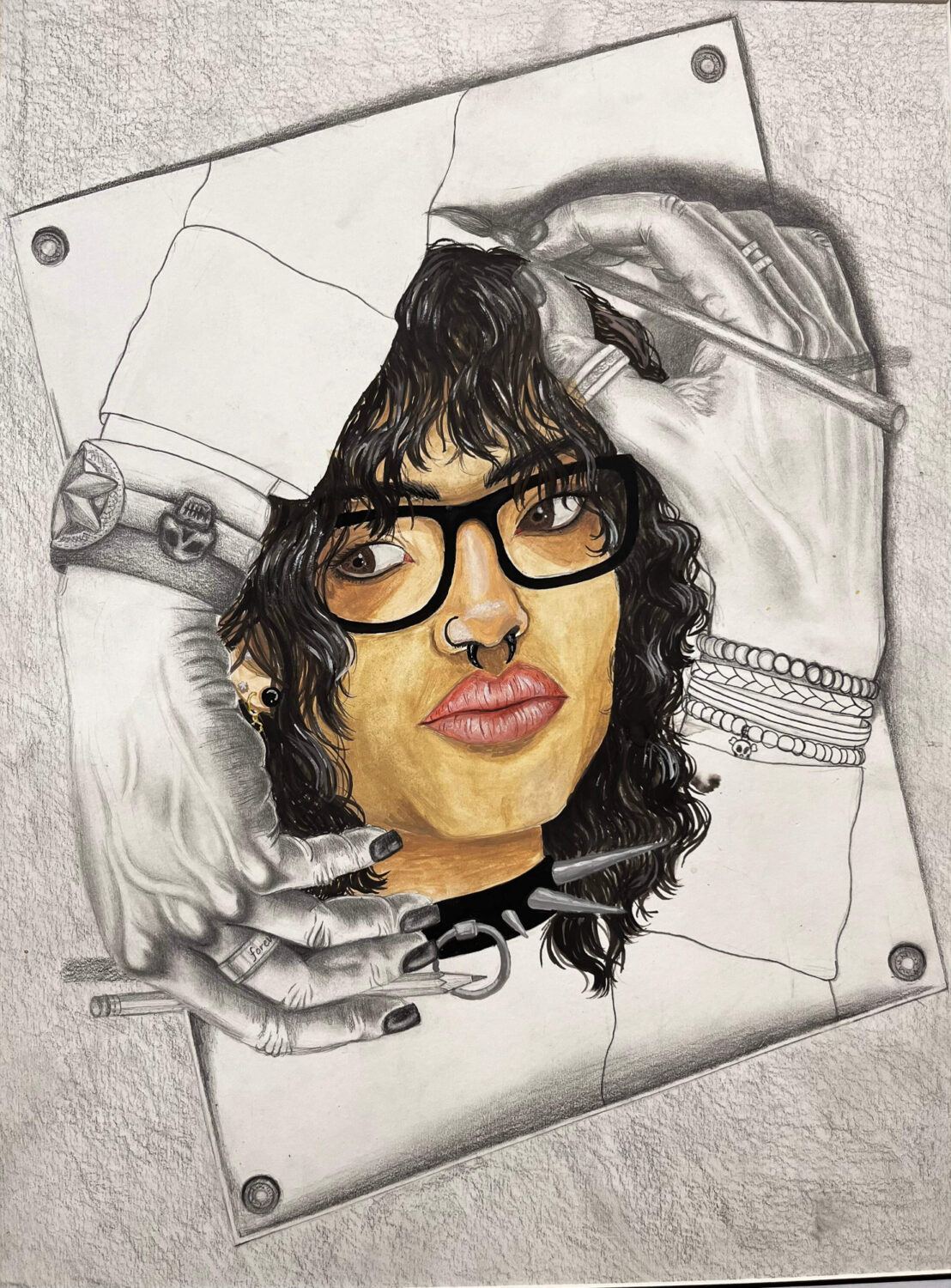 My Hand Drawing my Hand Painting my Face